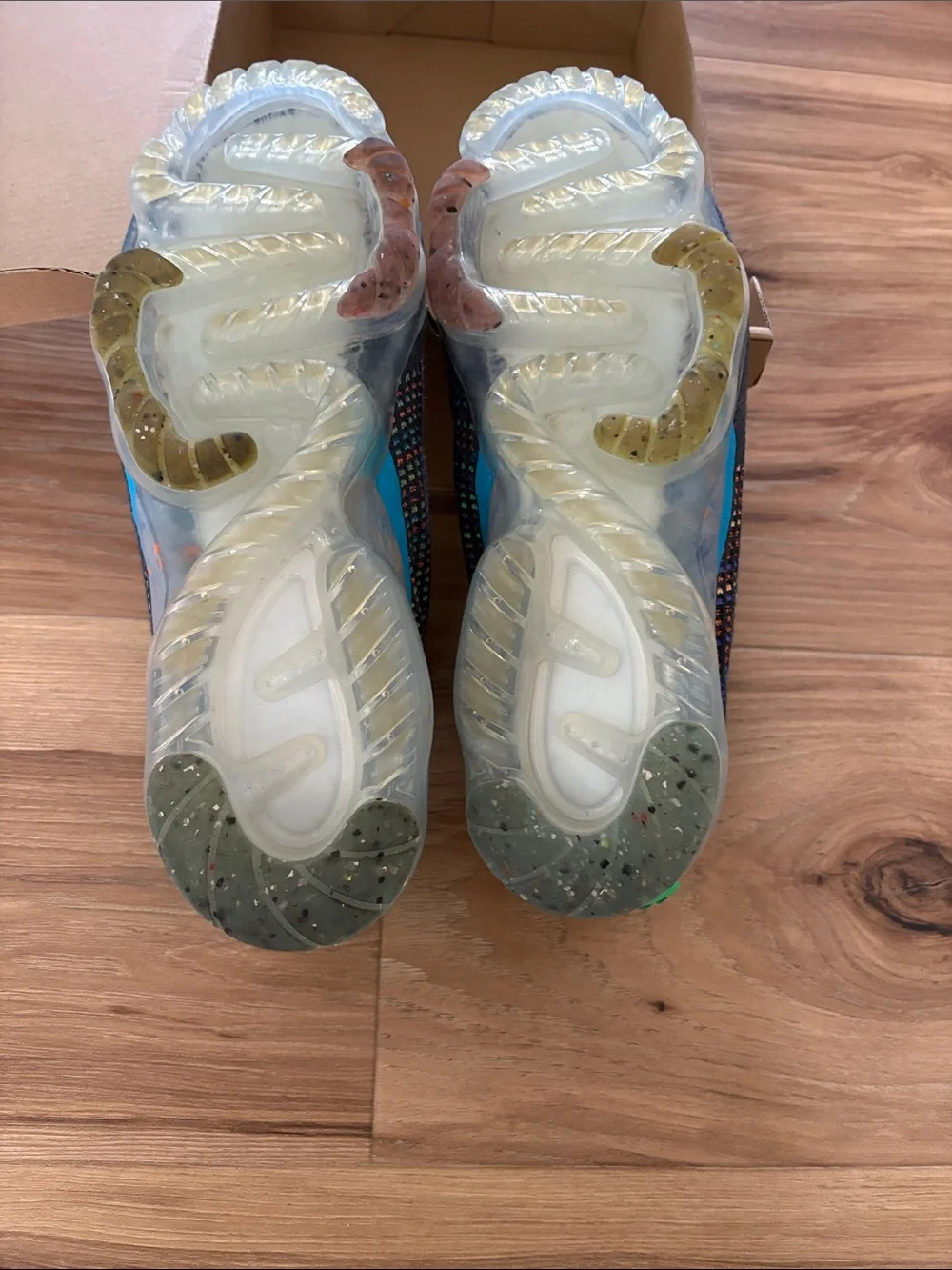 Nike 2020 Air VaporMax Deep Royal Blue with Multicolor Weave and Neon Accents
